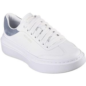 Skechers Dames Cordova Classic beste gedrag, witte Duraleather/blauwe trim, 5.5 UK, Witte Duraleather Blauwe Trim, 38.5 EU