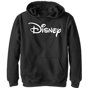 Disney Kids Basic Logo Youth Pullover met capuchon, zwart, medium zwart, M, zwart, M