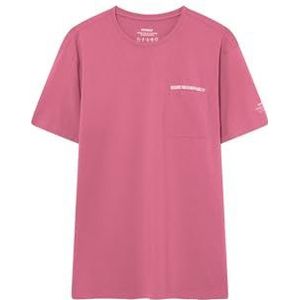ECOALF - Deraalf T-shirt voor heren, korte mouwen, katoen, gerecyclede stof, T-shirt met korte mouwen voor heren, katoenen T-shirt, comfortabel en licht, maat M, donkerroze, Donker Roze, M