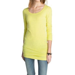 edc by ESPRIT dames shirt met lange mouwen 123CC1K006, ronde hals