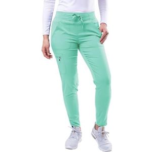 Adar Pro Schrobben Voor Dames - In De Mode Yoga Jogger Schrobben Broek - P7104-2 - Aqua - L