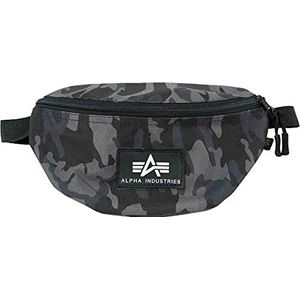 Alpha Industries Rubberprint Heuptas Unisex Schoudertas Black Camo