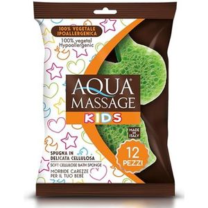 ARIX - Aqua Massage Kids - Éponge de Bad - 12 Stuks - Cellulose Vegetale Pure
