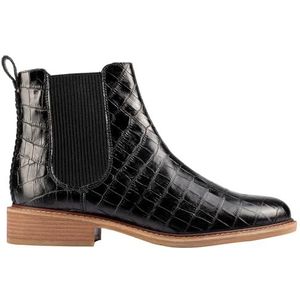 Clarks Premium Dames Cologne Arlo2 Chelsea Boot, zwart Croc, 34 UK, Zwart Croc, 39 EU