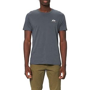 Alpha Industries Basic T T-Shirt met Kleine logo voor mannen Greyblack