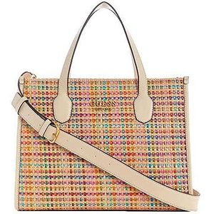 GUESS Silvana 2 Compartment Tote, Stone Multi, Eén Maat