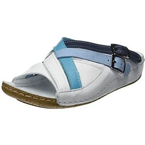 Andrea Conti Dames 0771516 sandalen, wit/blauw, 42 EU