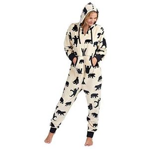 Hatley Dames Bear Family Fuzzy Fleece Hooded Jumpsuits pyjama Set