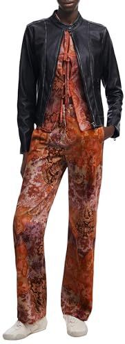 Jas - Effen - Versleten Leereffect - Slim Fit - Langemouwen - Ritssluiting - Voorzakken