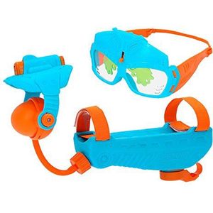 EOLO – Aqua Gear Playset Launcher + bril in blauw en oranje (COLORBABY 43651).