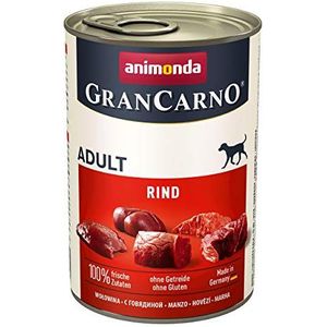 Animonda Gran Carno hondenvoer, voor volwassenen en honden, verschillende soorten en maten, Puur rund, 6 x 400 g