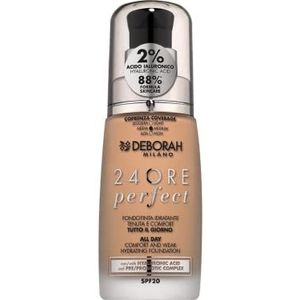 Deborah Milano Vloeibare make-up, 24 uur perfect, hydraterend, SPF 20, nr. 1 fair, 30,0 ml
