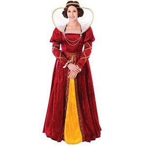 Veelkleurig Queen Elizabeth kostuum voor volwassenen, 1 set, perfect voor evenementen met royaltythema en kostuumfeesten