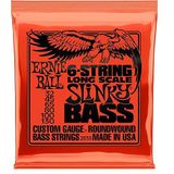 Ernie Ball Slinky Long Scale 6-String Nickel Wound Electric Bass Strings - 32-130 Gauge