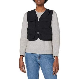Urban Classics Dames Dames Short Tactical Vest Jas, zwart, 5XL grote maten