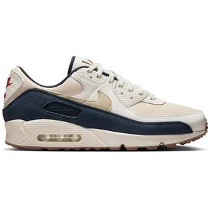NIKE Air Max 90 Prm, herensneakers, 44 EU, Pale Ivoor LT Khaki Thunder Blue Sail, 44 EU