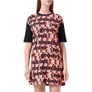 Love Moschino Dames Groovy Panel Print. Jurk, zwart, 40