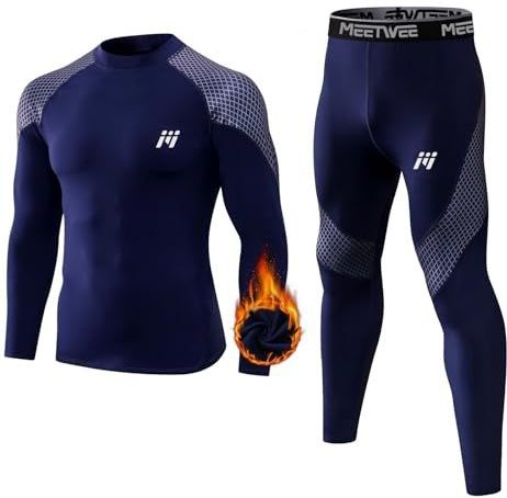 MEETWEE - Thermisch Ondergoed - Blauw - Lange Onderbroek