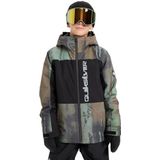 Quiksilver - Side Hit Block - Jas - Groen - Technische Sneeuwjas voor Jongens 8-16