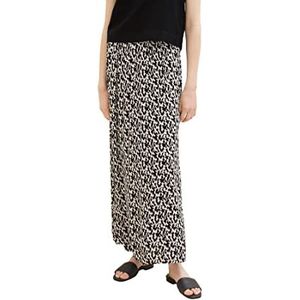 TOM TAILOR Dames 1037217 Maxi Rock, 32148-Black Small Abstract Design, 38, 32148 - Zwart Small Abstract Design, 38