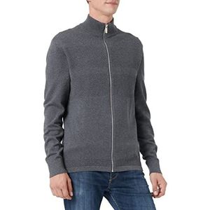 SELECTED HOMME Heren Slhmaine Ls Knit Cardigan W Noos Sweater, Donkergrijze mix, M