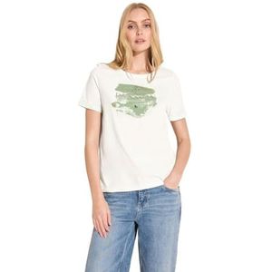 T-shirt met folieprint, off-white, 40
