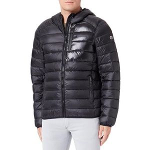 Champion Legacy Outdoor Chintzed Poly Plain Woven Hooded Jacket voor heren, Nero, M