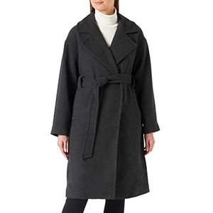 bestseller a/s Vmedna Long Coat Boos Damesmantel, dark grey melange, M