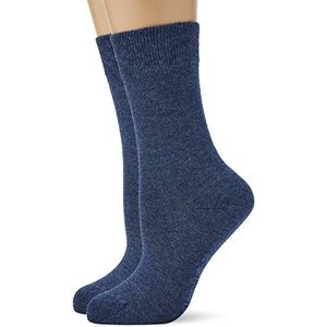 Hudson Dames gebreide sokken Only dubbelpak, 100 denier, blauw (marine-gemêleerd 0387), 35-38