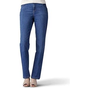 Lee Dames direct slank klassieke Relaxed Fit Monroe rechte been Jean, ZITTEL BLAUW, 40 NL/Klein