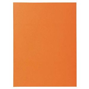 Exacompta - ref. 340007E - Set van 100 half-stevige pasterlkleurige dossiermappen SUPER - 160 g/m2 - in PEFC™ - gecertificeerde mappen - Afmetingen: 24 x 32 cm voor formart A4 - kleur oranje