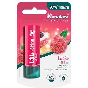Himalaya Litchi Shine Lippenbalsem voor glanzende glans, zachte en soepele lippen, rijk aan vitamine E en antioxidanten, 4,5 g