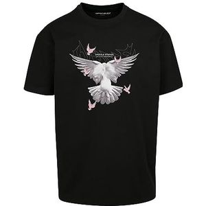Mister Tee Unisex T-shirt Doves Oversize Tee Black M, zwart, M