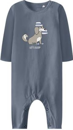 NAME IT - NBMRENAN - Nachtkledij - Duifblauw - Jersey - Lang/maxi