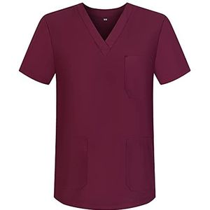 Scrub Top Unisex Scrubs - Medische Uniform V-hals Tuniek Scrub Top 817