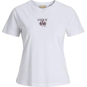 JACK & JONES Jxcarly Reg Fit Ss Tee JRS, wit (bright white), XS