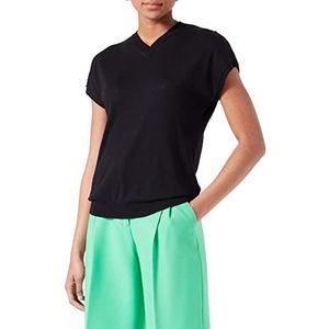 United Colors of Benetton T-shirt V-hals M/M 108AD400W trui, zwart 700, XL dames, Zwart 700, XL