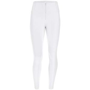 WR.UP FREDDY 7/8 Superskinny, hoge taille, kunstleer - Special Edition, Wit, XS