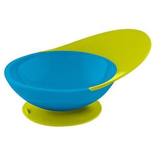 Boon B10134 - kleine kinderkom Bowl met opvangbak blauw/groen
