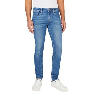 Pepe Jeans Skinny Fit Jeans voor heren, Blauw (Denim-wn7), 40W / 32L
