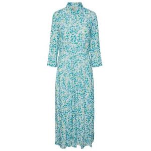 Yassavanna Lange Shirt Dress S. Noos, Quiet Green/Aop: fuzzy Flower, XS