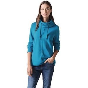 Cecil Lange sweatshirt voor dames, Dynamic Aqua Blue, XL