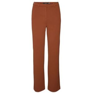 VERO MODA Vmzamira Mw Straight Pant Ga Noos stoffen broek voor dames, Fired Brick, L / 30L EU, Fired Brick, L / 30L