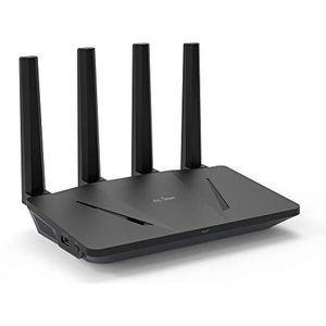 GL.iNet GL-AX1800 (Flint) WiFi 6-router - Dual-band Gigabit draadloze internetrouter | 5 x 1G Ethernet-poorten | Tot 120 apparaten | Geweldige OpenVPN- en WireGuard-snelheid | WPA3-beveiliging | MU-MIMO | 802.11ax