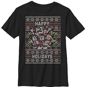 Disney Mickey Six Sweater T-shirt voor kinderen, uniseks, zwart, M