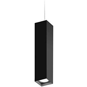 Homemania Hanglamp Two, zwart, wit, aluminium, 8 x 8 x 38 cm, 1 x LED, 10W, 595lm, 3000K, 220-240V