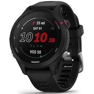 Garmin Forerunner 255 Kleinere gebruiksvriendelijke lichtgewicht GPS Running Smartwatch, muziekopslag, geavanceerde training en herstelinzichten, veiligheids- en trackingfuncties, batterijduur tot 12