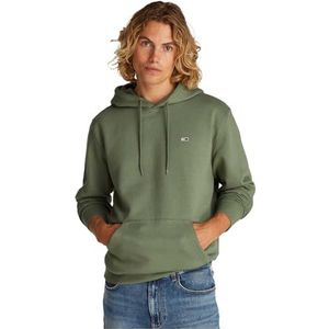Tommy Jeans Heren TJM REG S VLAG HOODIE Pullover Hoodie, Groen, 4XL, Groen (Aruba Groen), 4XL grote maten