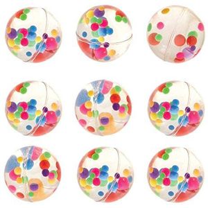Baker Ross AW5332 Flummis met regenboogpunten (8 stuks) rubberen ballen voor kinderen met regenboogpunten. Flummis voor kinderfeestjes,gesorteerd