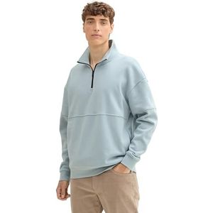 TOM TAILOR Denim Sweatshirt voor heren, 27840, lichtgrijs mint, XL